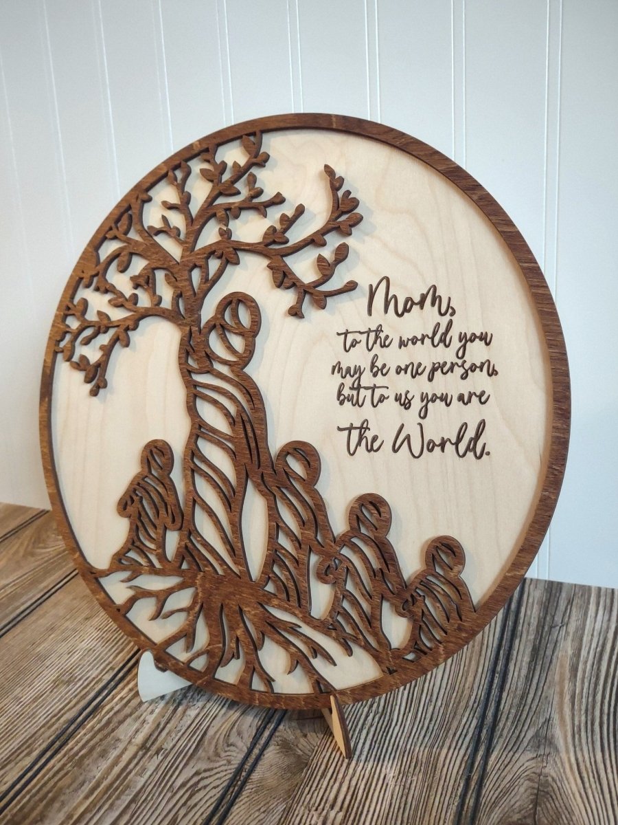 Cute Christmas gift for mom, Personalized Family Tree Sign with kids, memorable keepsake idea, tree of life decor for Grandma, grandkids