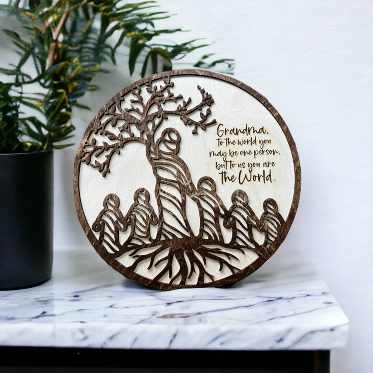 Cute Christmas gift for mom, Personalized Family Tree Sign with kids, memorable keepsake idea, tree of life decor for Grandma, grandkids