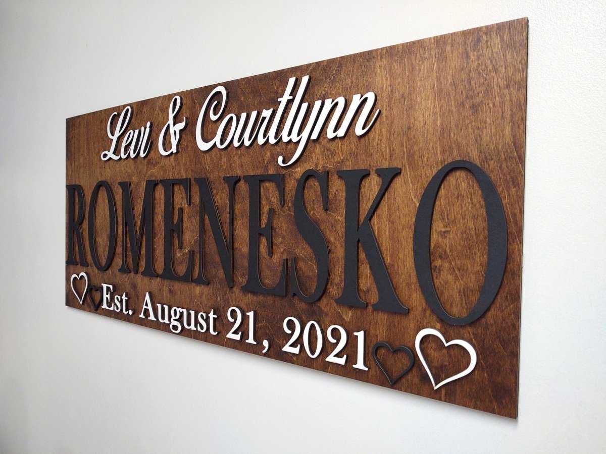 Wedding Gift Last Name Sign, Housewarming, wedding gift, anniversary gift, bridal shower decor, family name sign, Couple sign, rustic